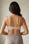 Zivame Floral Grace Padded Non Wired 3/4th Coverage Tshirt Bra - White Base With Blue Flower — thumbnail 3